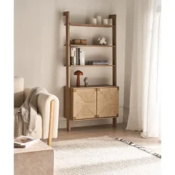 Boekenkasten|Boekenkasten-Leen Bakker BONDI - Boekenkast - Lichtbruin - Spaanplaat/Papiertouw