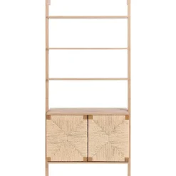 Boekenkasten|Boekenkasten-Leen Bakker BONDI - Boekenkast - Lichtbruin - Spaanplaat/Papiertouw
