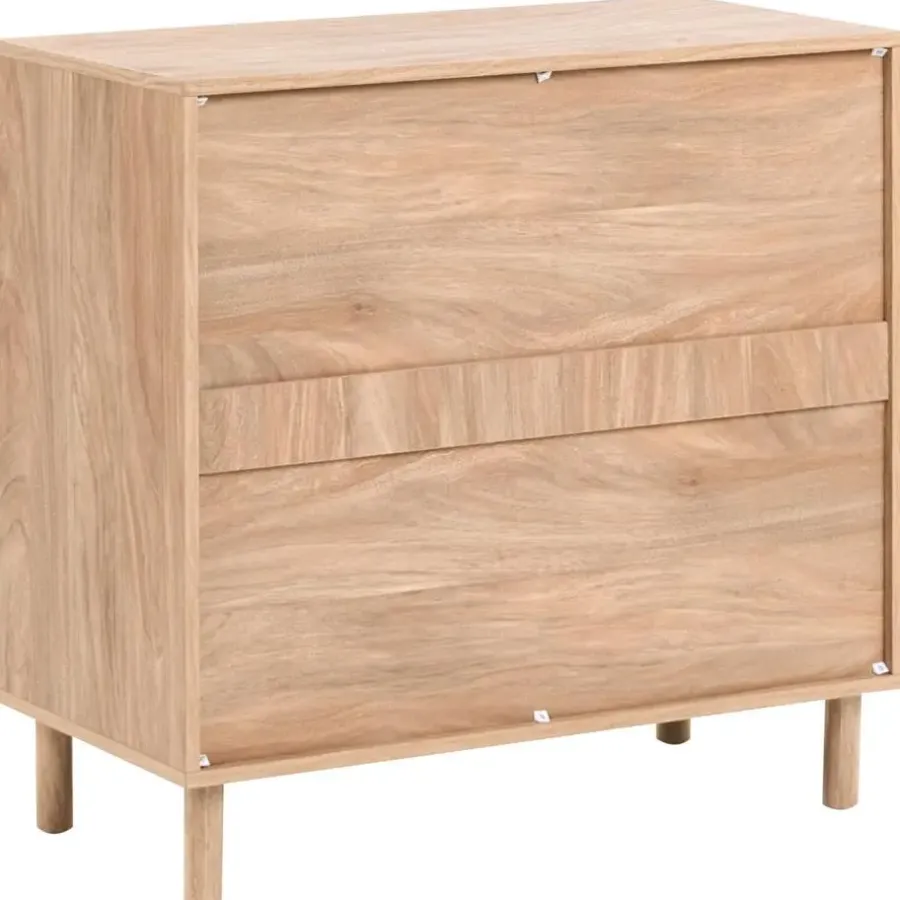 Dressoirs-Leen Bakker BONDI - Dressoir - Lichtbruin - 80 cm - Spaanplaat/Papiertouw