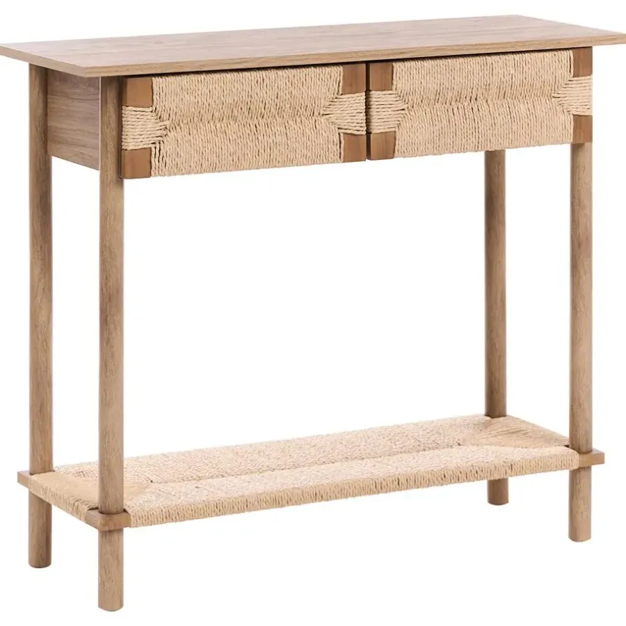 Sidetables-Leen Bakker BONDI - Sidetable - Lichtbruin - Spaanplaat/Papierkoord
