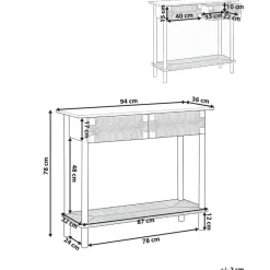 Sidetables-Leen Bakker BONDI - Sidetable - Lichtbruin - Spaanplaat/Papierkoord