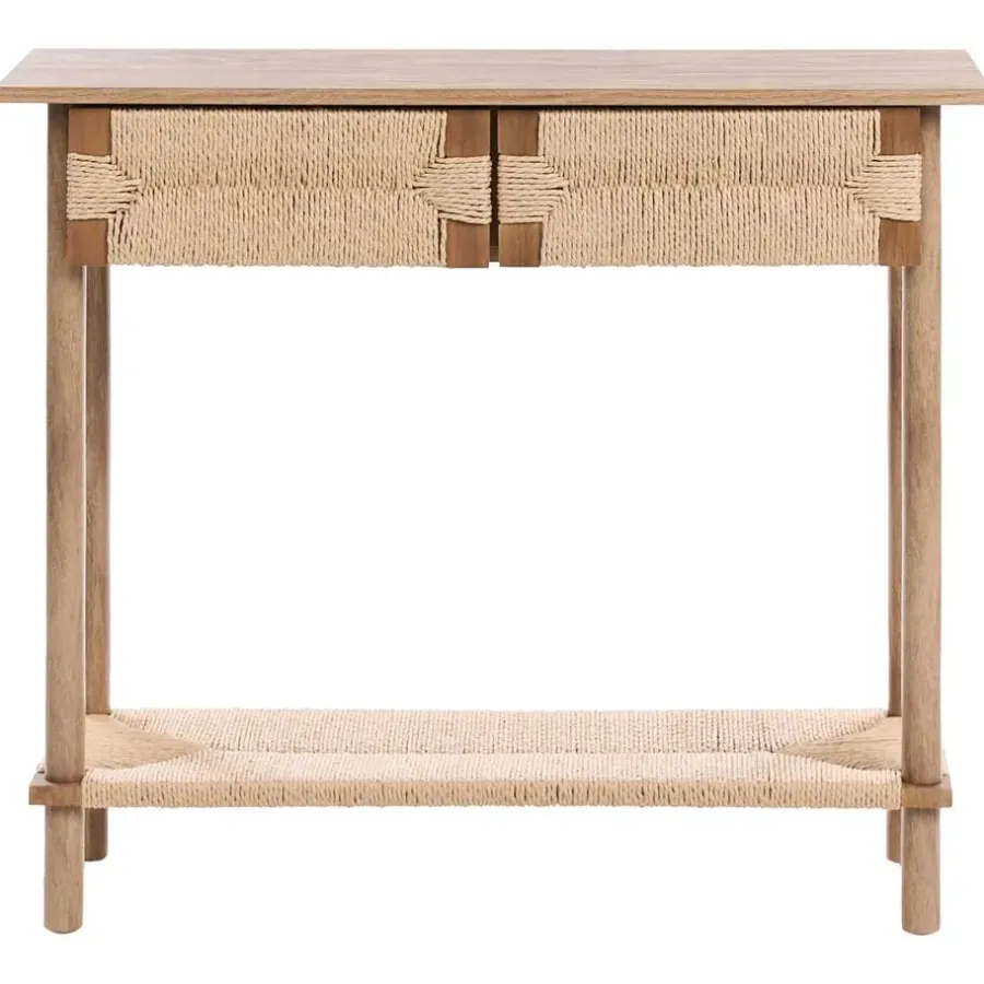 Sidetables-Leen Bakker BONDI - Sidetable - Lichtbruin - Spaanplaat/Papierkoord