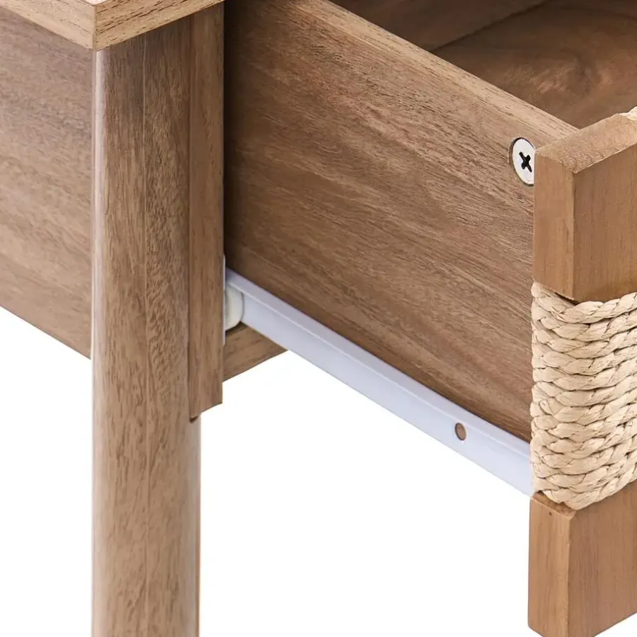 Sidetables-Leen Bakker BONDI - Sidetable - Lichtbruin - Spaanplaat/Papierkoord