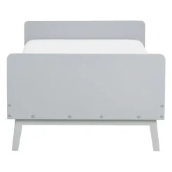 Beliani BONNAC - Eenpersoonsbed - Grijs - 90 x 200 cm - Dennenhout