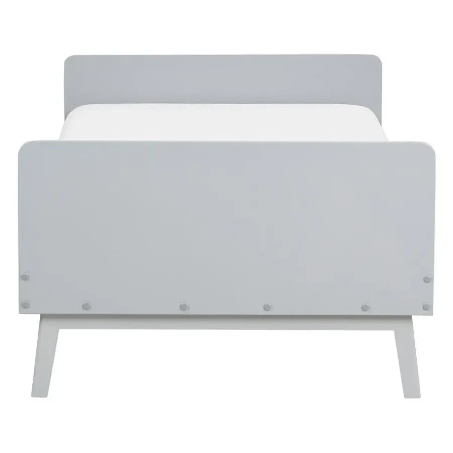 Beliani BONNAC - Eenpersoonsbed - Grijs - 90 x 200 cm - Dennenhout