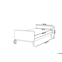 Beliani BONNAC - Eenpersoonsbed - Lichtroze - 90 x 200 cm - Dennenhout