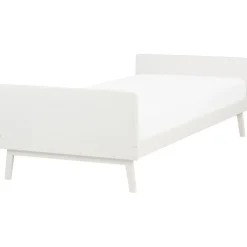 Kinderbedden-Beliani BONNAC - Eenpersoonsbed - Wit - 90 x 200 cm - Dennenhout
