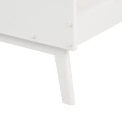 Kinderbedden-Beliani BONNAC - Eenpersoonsbed - Wit - 90 x 200 cm - Dennenhout