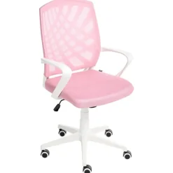 Bureaustoelen|Bureaustoelen-Leen Bakker BONNY - Bureaustoel - Roze - Polyester
