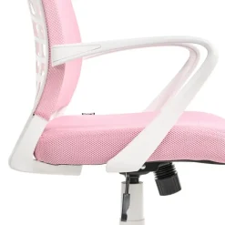 Bureaustoelen|Bureaustoelen-Leen Bakker BONNY - Bureaustoel - Roze - Polyester