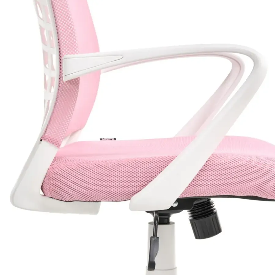 Bureaustoelen|Bureaustoelen-Leen Bakker BONNY - Bureaustoel - Roze - Polyester