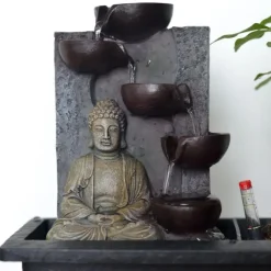 Plant in a Box Bonsai met Buddha - Set van 2 - Bonsai - Hoogte 25-35cm - ⌀29cm