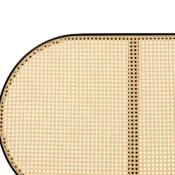 Beliani BOULIN - Tweepersoonsbed - Zwart - 140 x 200 cm - PE rotan