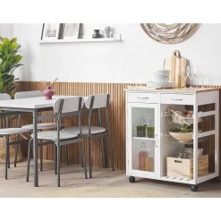Beliani BOVES - Keukentrolley - Wit - MDF