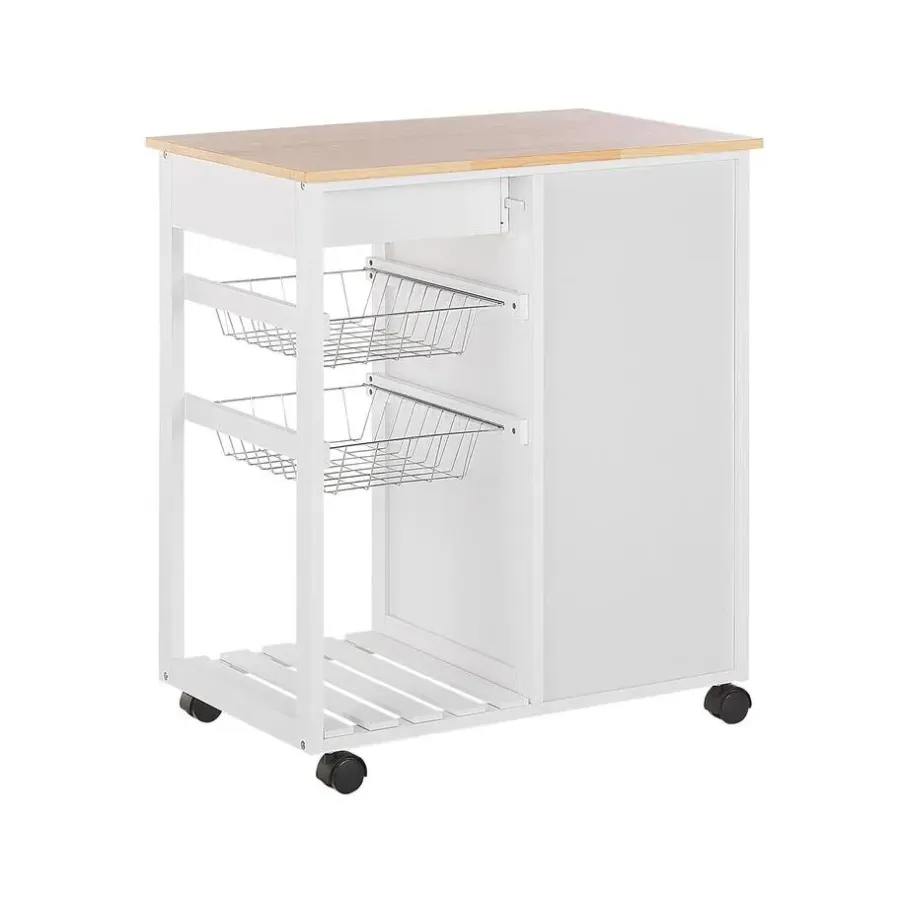 Beliani BOVES - Keukentrolley - Wit - MDF