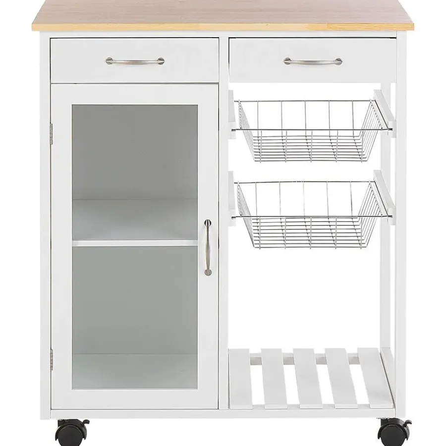 Beliani BOVES - Keukentrolley - Wit - MDF