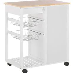Beliani BOVES - Keukentrolley - Wit - MDF