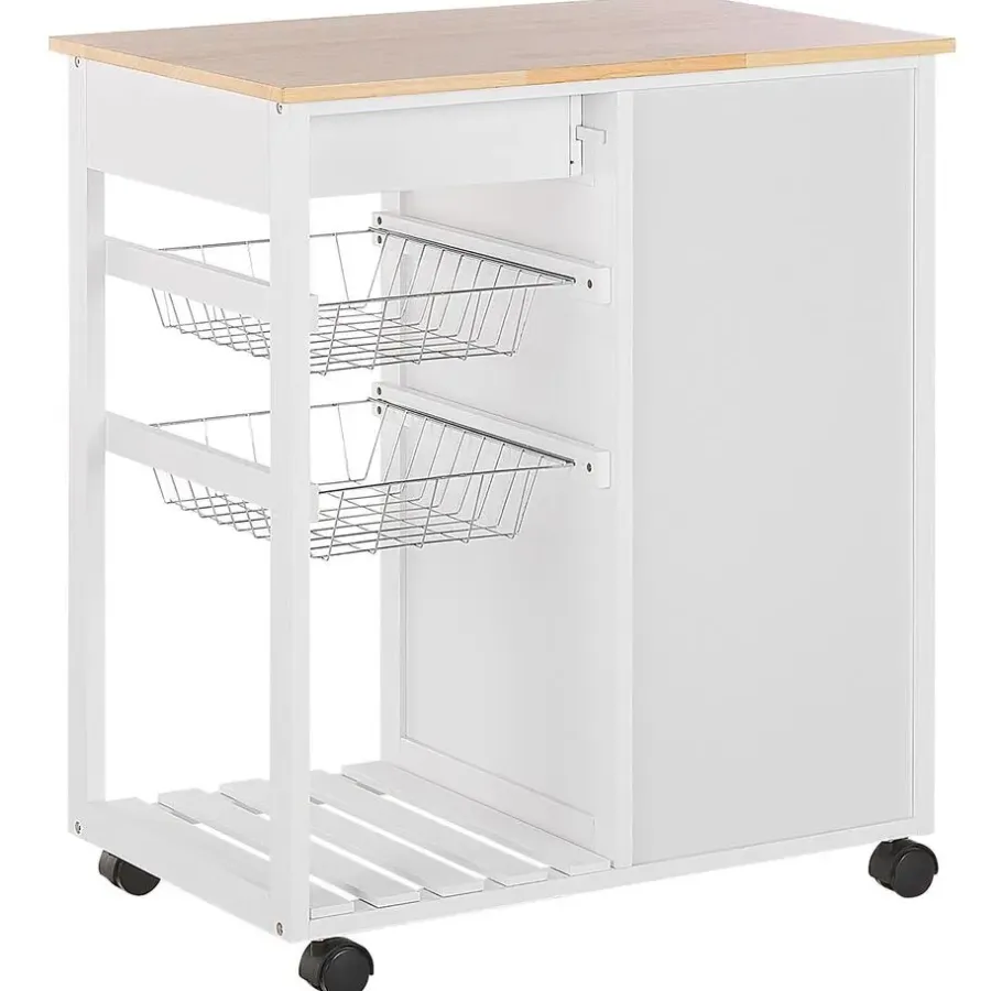 Beliani BOVES - Keukentrolley - Wit - MDF