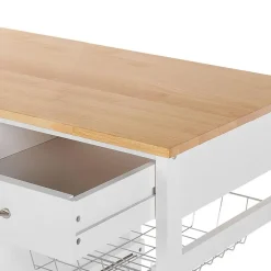 Beliani BOVES - Keukentrolley - Wit - MDF