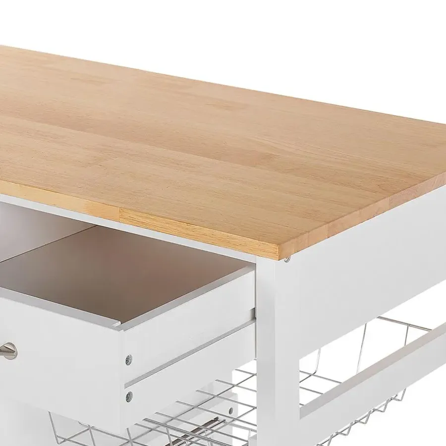 Beliani BOVES - Keukentrolley - Wit - MDF