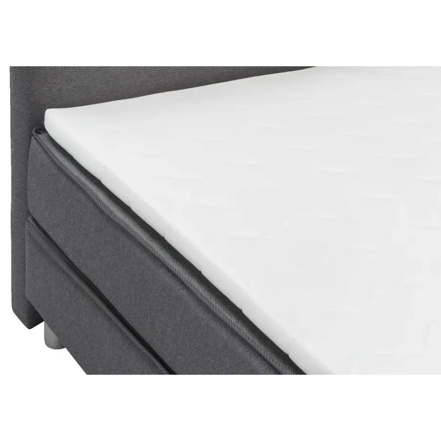 2-Persoons Boxsprings-Leen Bakker Boxcombinatie Alta 6-delig - donkergrijs - 160x200cm