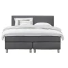 2-Persoons Boxsprings-Leen Bakker Boxcombinatie Alta 5-delig - donkergrijs - 140x200cm