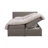 2-Persoons Boxsprings-Leen Bakker Boxcombinatie met opbergruimte Orebro 6-delig - taupe - 160x200 cm