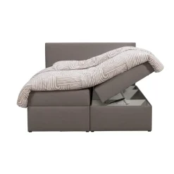 2-Persoons Boxsprings-Leen Bakker Boxcombinatie met opbergruimte Orebro 6-delig - taupe - 160x200 cm