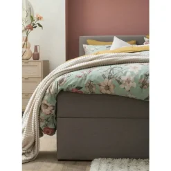2-Persoons Boxsprings-Leen Bakker Boxcombinatie met opbergruimte Orebro 6-delig - taupe - 160x200 cm
