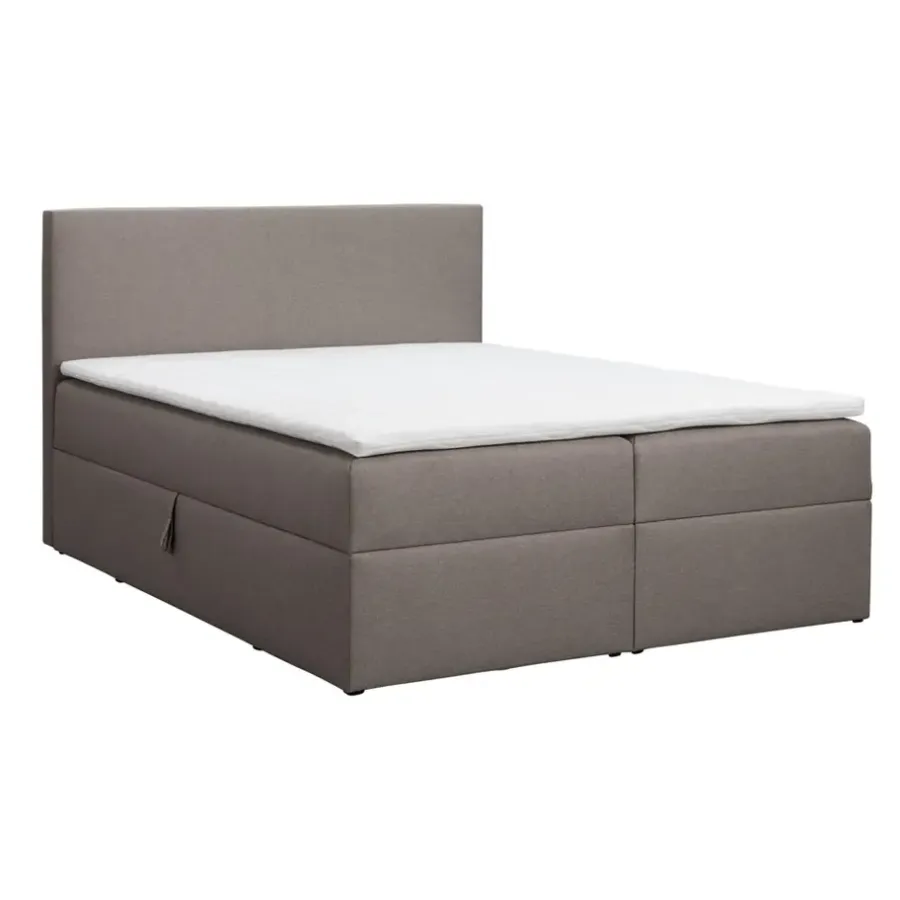 2-Persoons Boxsprings-Leen Bakker Boxcombinatie met opbergruimte Orebro 6-delig - taupe - 160x200 cm