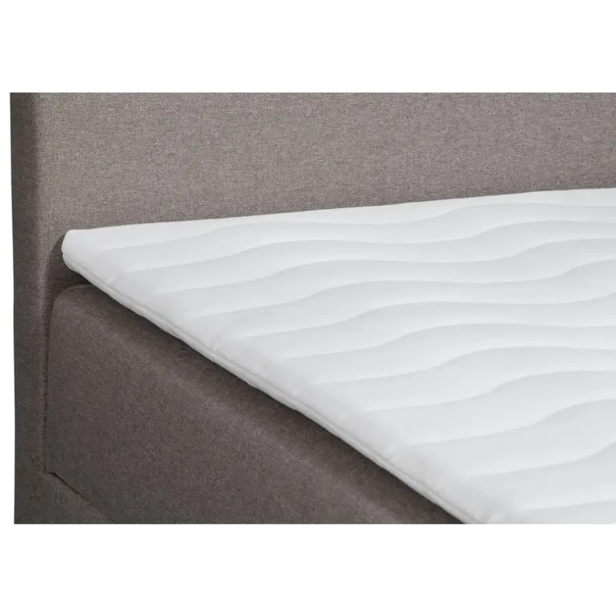 2-Persoons Boxsprings-Leen Bakker Boxcombinatie met opbergruimte Orebro 6-delig - taupe - 160x200 cm
