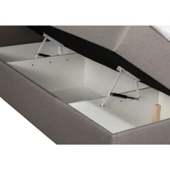 2-Persoons Boxsprings-Leen Bakker Boxcombinatie met opbergruimte Orebro 6-delig - taupe - 160x200 cm