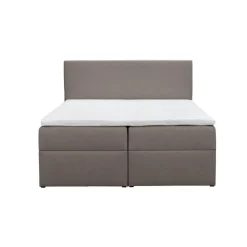 2-Persoons Boxsprings-Leen Bakker Boxcombinatie met opbergruimte Orebro 6-delig - taupe - 140x200 cm