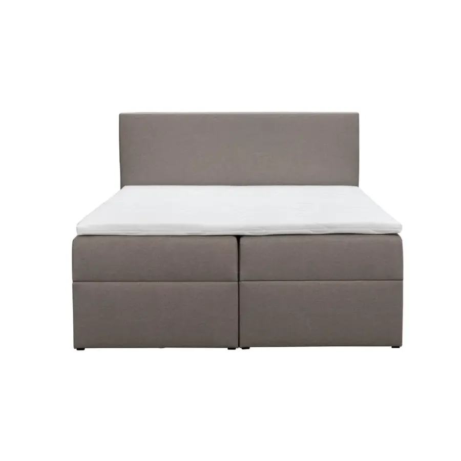 2-Persoons Boxsprings-Leen Bakker Boxcombinatie met opbergruimte Orebro 6-delig - taupe - 140x200 cm
