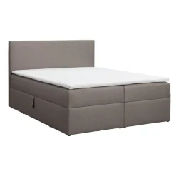 2-Persoons Boxsprings-Leen Bakker Boxcombinatie met opbergruimte Orebro 6-delig - taupe - 140x200 cm