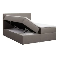 2-Persoons Boxsprings-Leen Bakker Boxcombinatie met opbergruimte Orebro 6-delig - taupe - 140x200 cm
