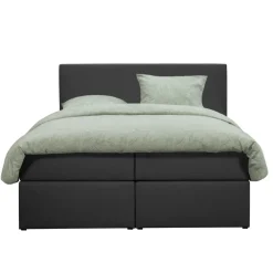 2-Persoons Boxsprings-Leen Bakker Boxcombinatie Orebro 6-delig - antraciet - 180x200 cm