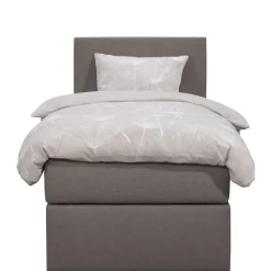 1-Persoons Boxsprings-Leen Bakker Boxcombinatie Orebro 4-delig - taupe - 90x200 cm
