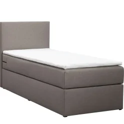 1-Persoons Boxsprings-Leen Bakker Boxcombinatie Orebro 4-delig - taupe - 90x200 cm