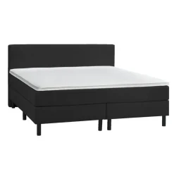2-Persoons Boxsprings-Leen Bakker Boxcombinatie Varberg 5-delig - zwart - 180x200 cm