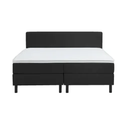 2-Persoons Boxsprings-Leen Bakker Boxcombinatie Varberg 6-delig - zwart - 180x200 cm