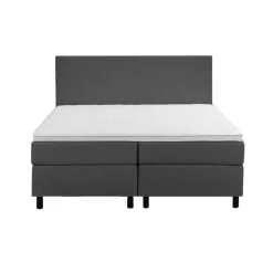 2-Persoons Boxsprings-Leen Bakker Boxspring Liv egaal - antraciet - 180x200 cm - ronde poot