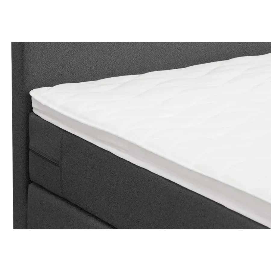 Leen Bakker Boxspring Liv egaal - antraciet - 180x200 cm - slanke poot
