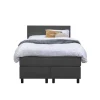 Leen Bakker Boxspring Liv egaal - antraciet - 120x200 cm - ronde poot