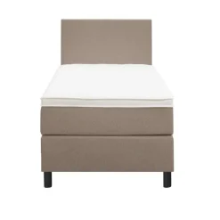 Leen Bakker Boxspring Liv egaal - beige - 90x200 cm - ronde poot