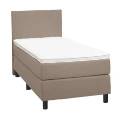 Leen Bakker Boxspring Liv egaal - beige - 90x200 cm - ronde poot
