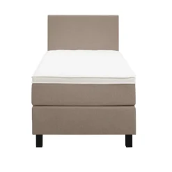 Leen Bakker Boxspring Liv egaal - beige - 90x200 cm - vierkante poot