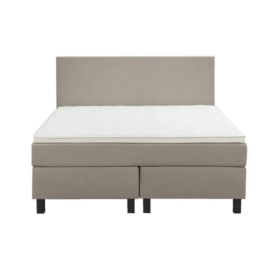 2-Persoons Boxsprings-Leen Bakker Boxspring Liv egaal - beige - 140x200 cm - vierkante poot