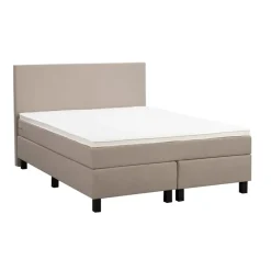 2-Persoons Boxsprings-Leen Bakker Boxspring Liv egaal - beige - 140x200 cm - vierkante poot