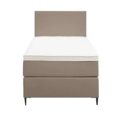 1-Persoons Boxsprings-Leen Bakker Boxspring Liv egaal - beige - 90x200 cm - slanke poot